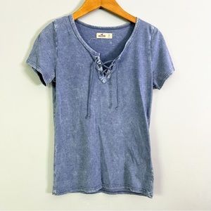 Hollister Heathered Blue Top Size Small